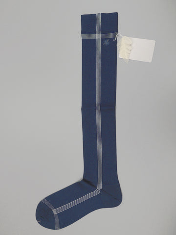 Antipast<p>side line silk<p>silk knee high socks<p> navy