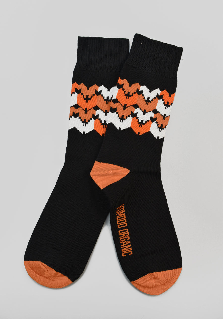 KOMODO<p>dhaka black organic cotton<p>crew socks