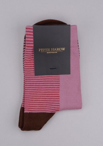 Peper Harow<p>anne<p>cotton ankle socks<p>mauve pink