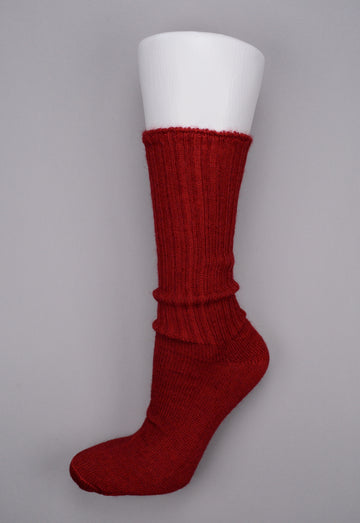 Mary Queen of Socks<p>Sussex loose top<p>mohair crew socks<p>wine