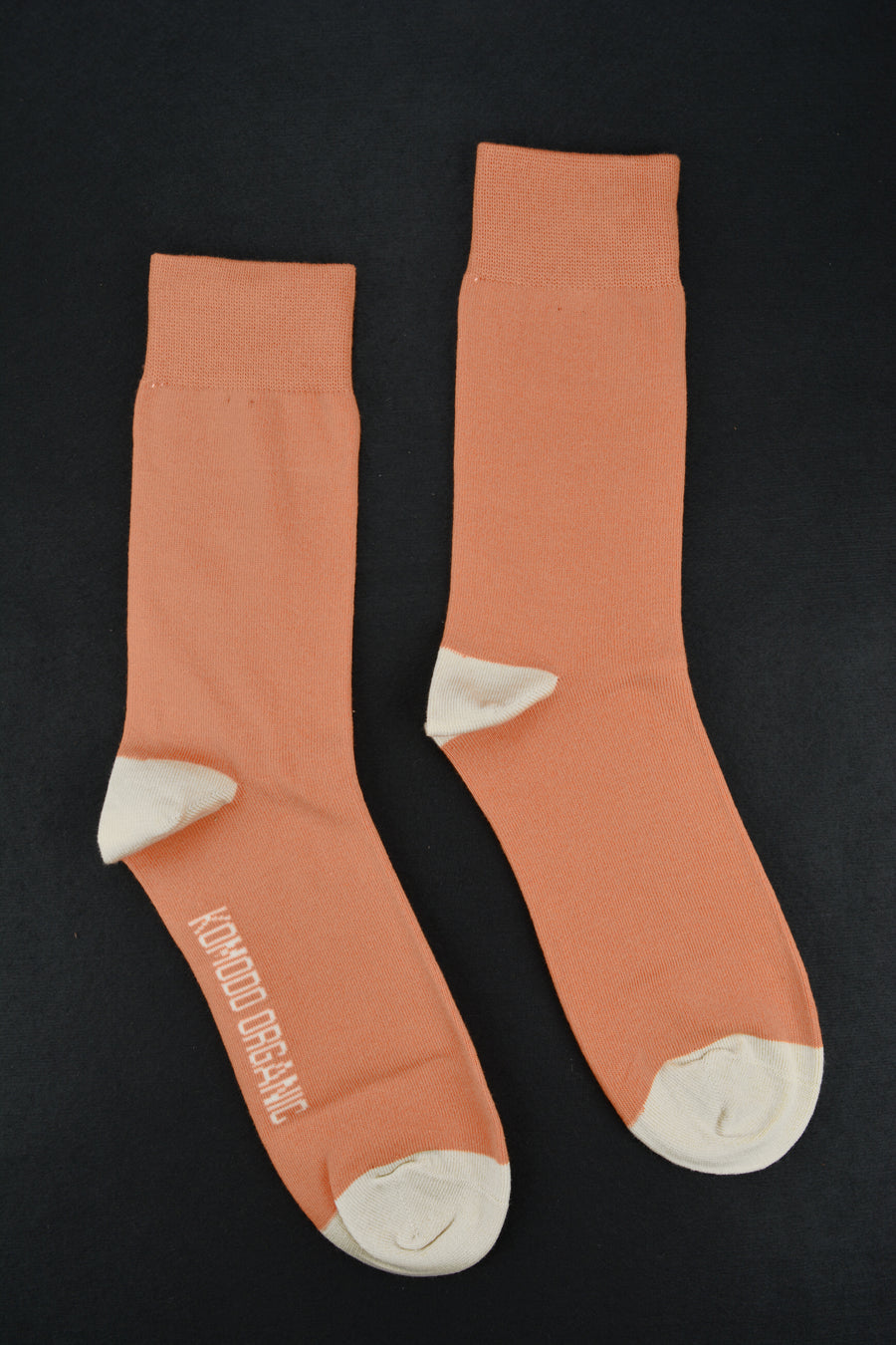 KOMODO<p>punchy orange organic cotton<p>crew socks
