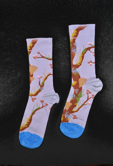 Bonne Maison<p>tree<p>crew cotton socks