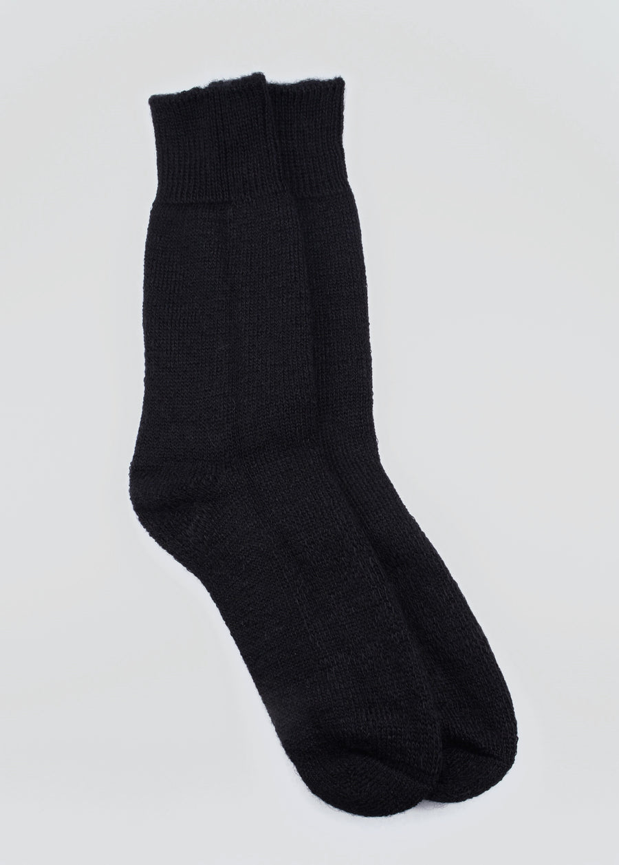 Mary Queen of Socks <p> Derbyshire walking<p>thick cosy mohair<p> black