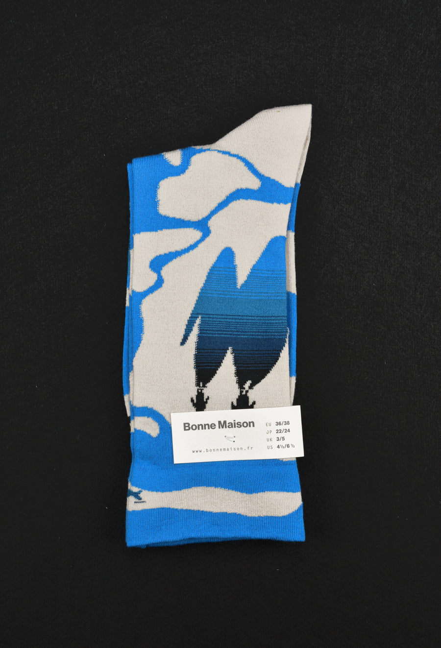 Bonne Maison<p>sea ice<p>crew cotton socks