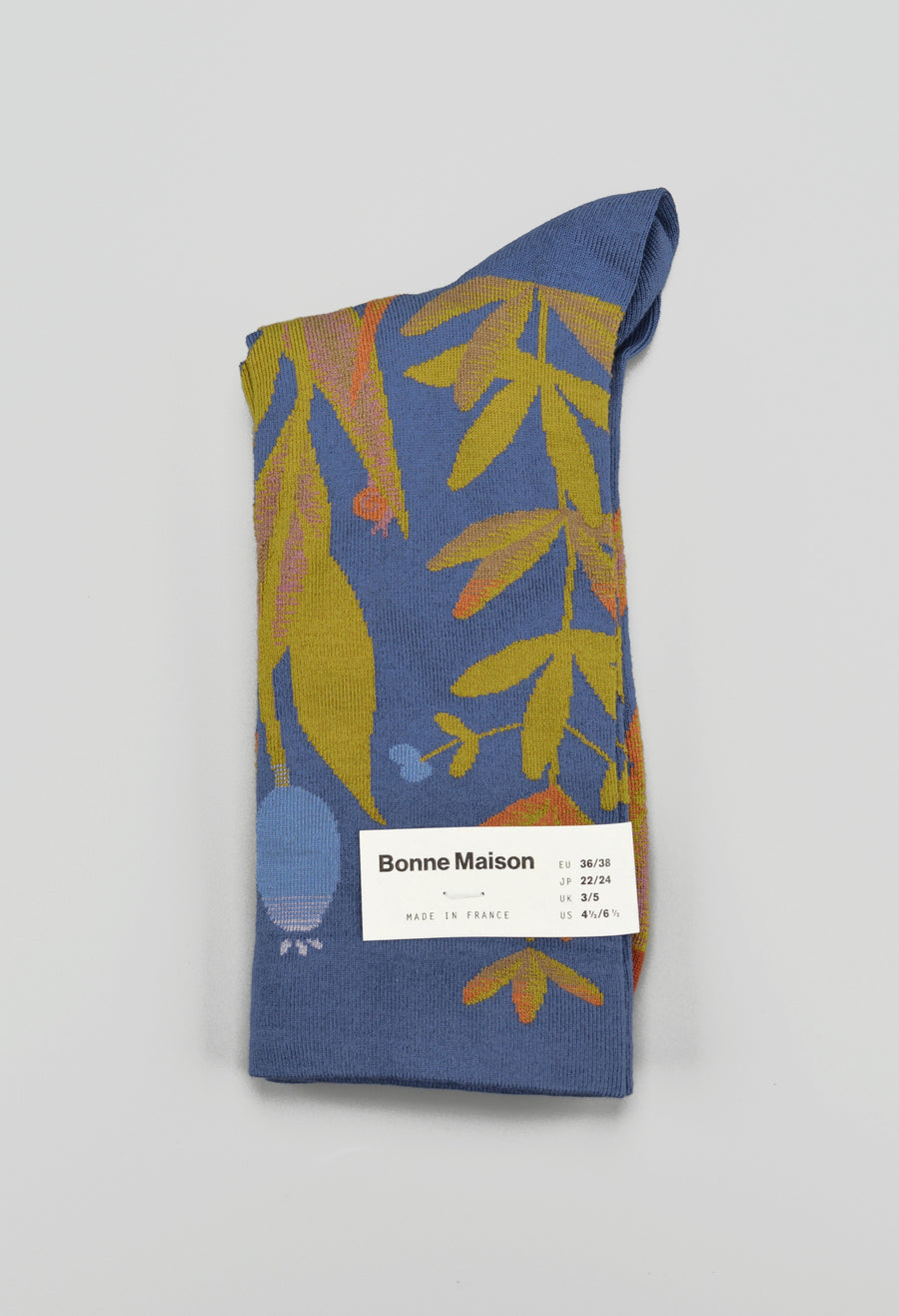 Bonne Maison<p>plant<p>crew cotton socks