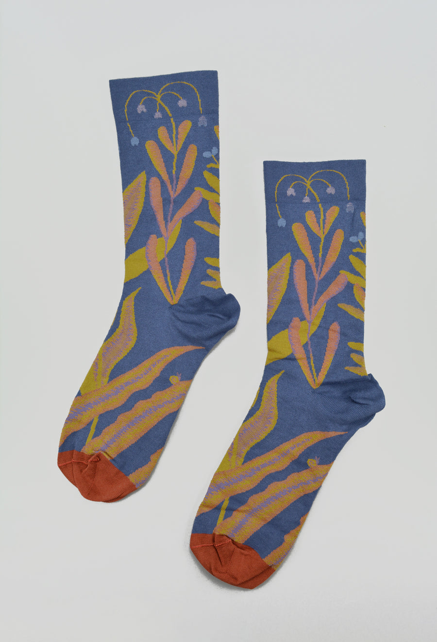 Bonne Maison<p>plant<p>crew cotton socks