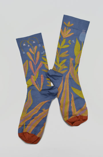 Bonne Maison<p>plant<p>crew cotton socks