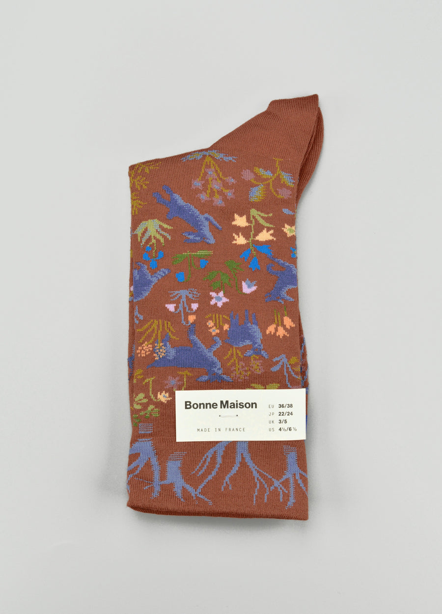 Bonne Maison<p>undergrowth<p>crew cotton socks