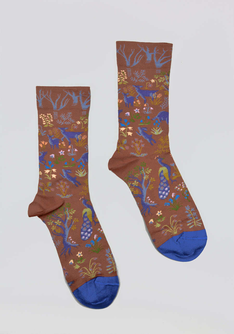 Bonne Maison<p>undergrowth<p>crew cotton socks