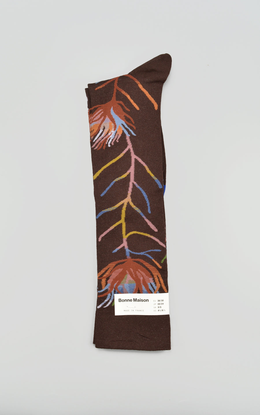 Bonne Maison<p>flower<p>knee high cotton socks