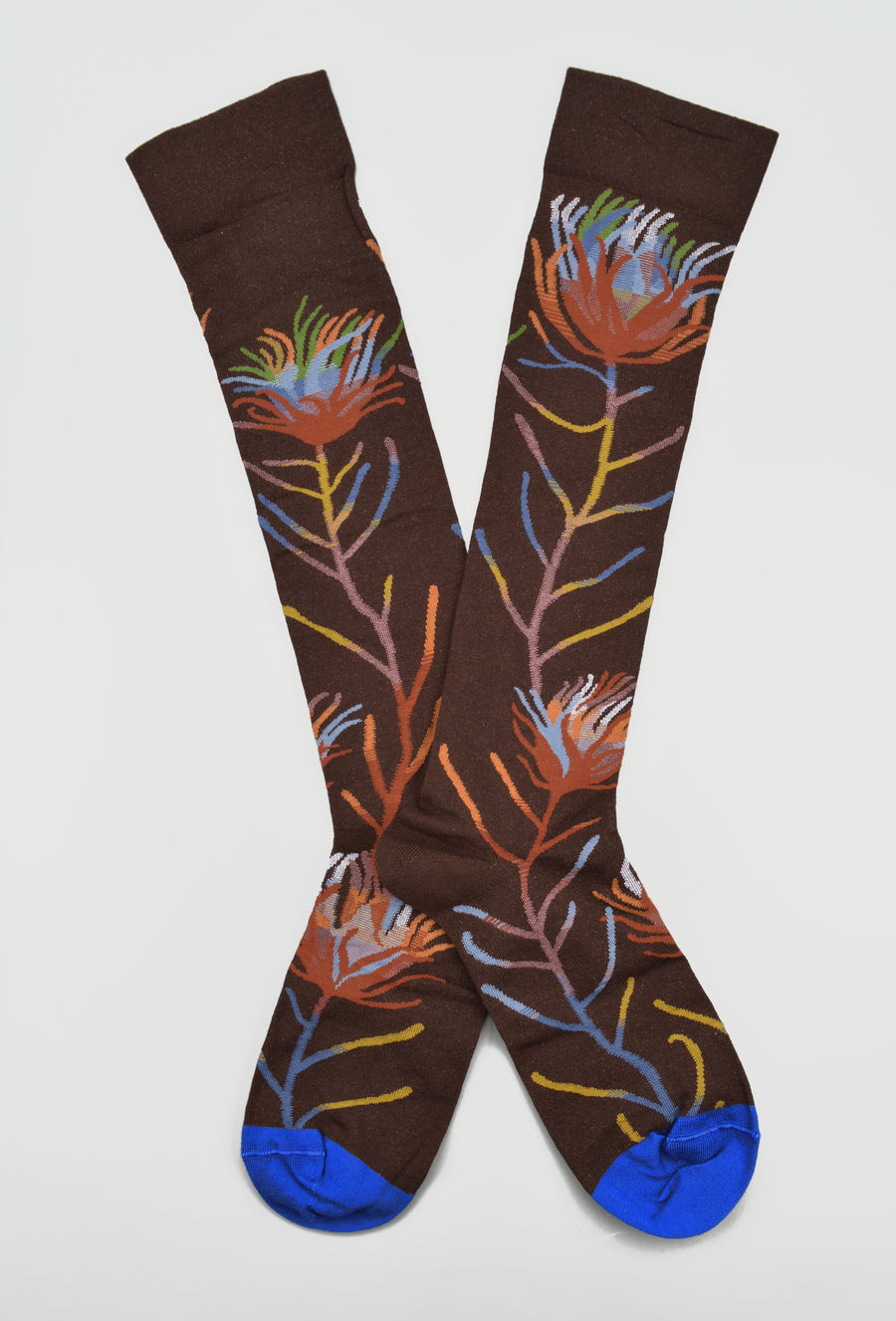 Bonne Maison<p>flower<p>knee high cotton socks