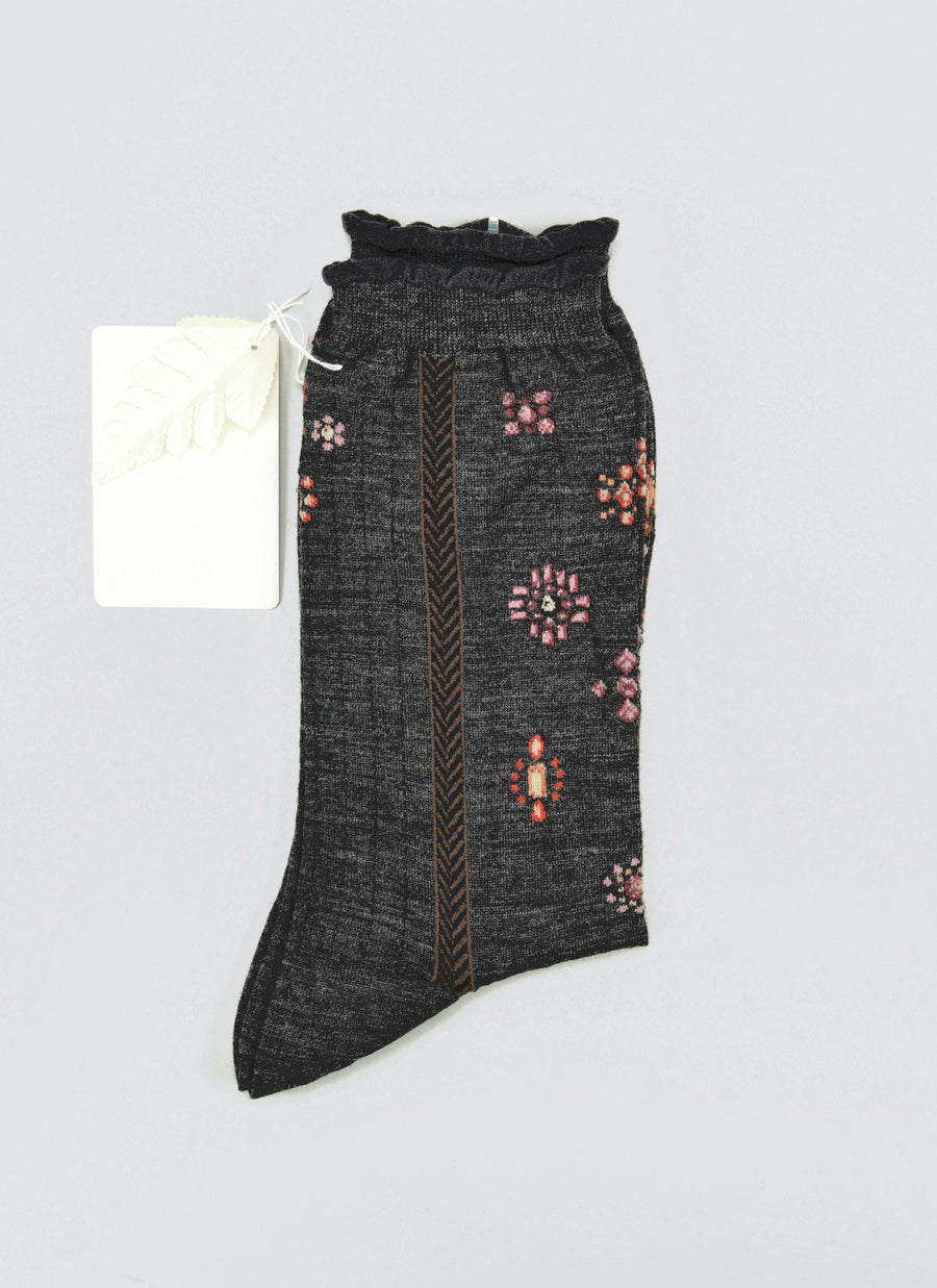 Antipast<p>like a jewelry<p>wool crew sock<p>charcoal