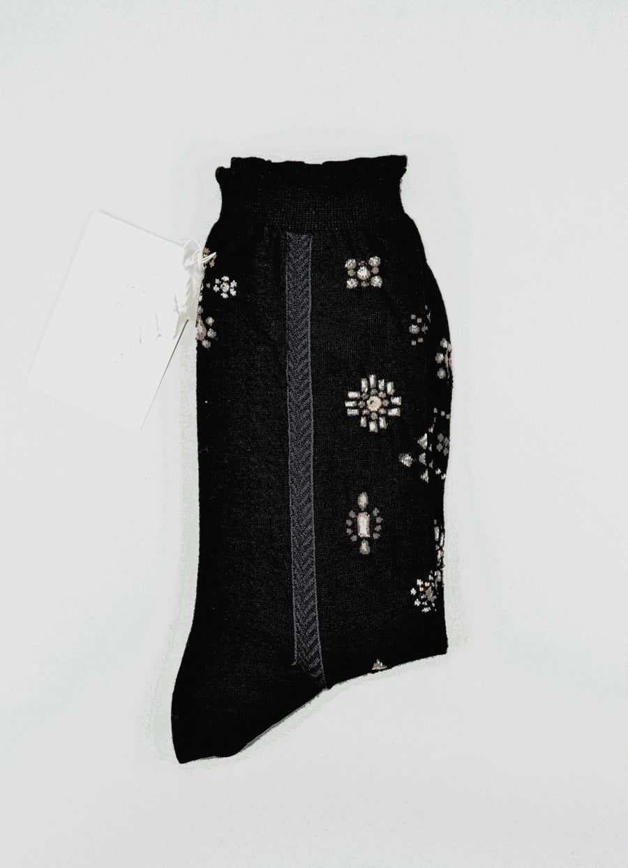 Antipast<p>like a jewelry<p>wool crew sock<p>black