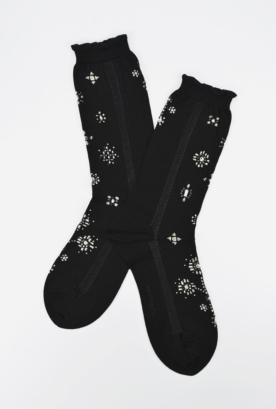 Antipast<p>like a jewelry<p>wool crew sock<p>black