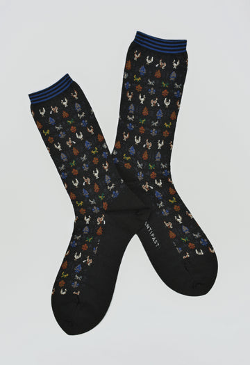 Antipast<p>forest mate<p>wool crew sock<p>black