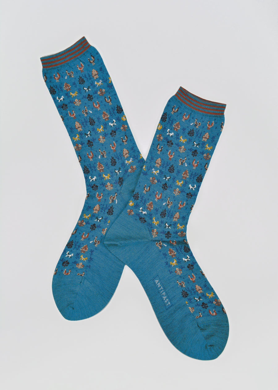 Antipast<p>forest mate<p>wool crew sock<p>teal