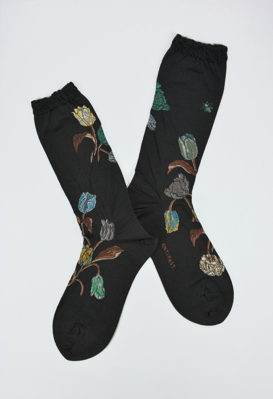 Antipast<p>bouquet tulip<p>wool crew sock<p>black