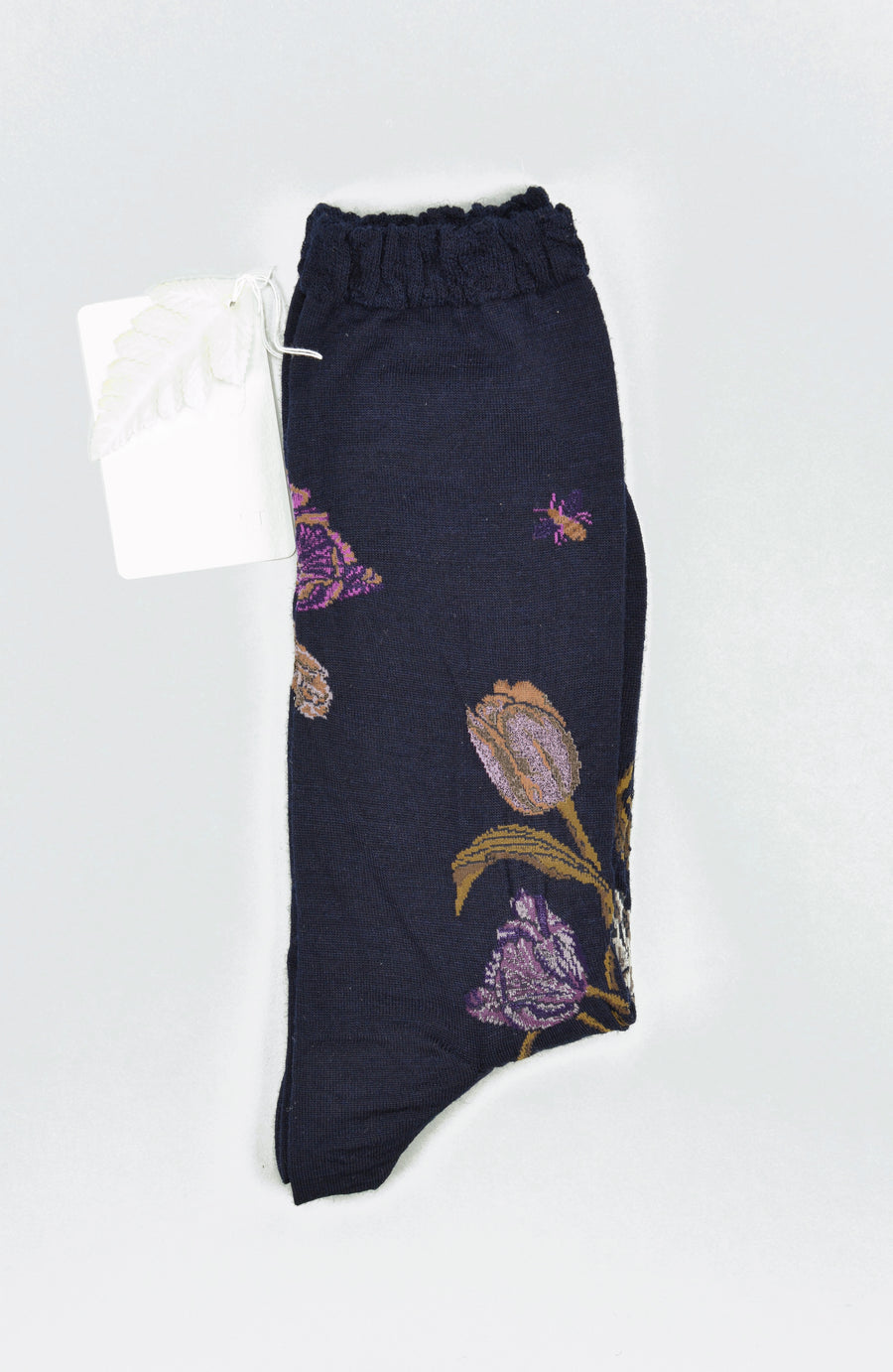 Antipast<p>bouquet tulip<p>wool crew sock<p>navy