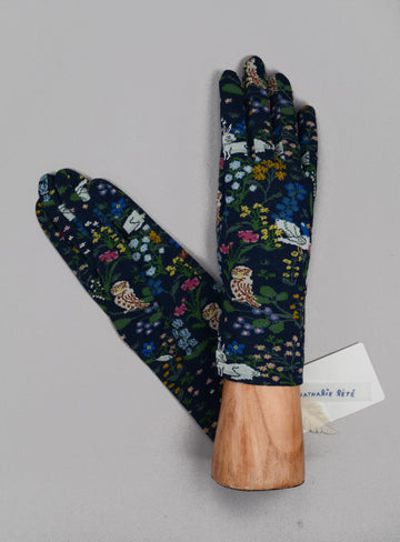 Antipast-Nathalie Lete<p>special limited edition<p>Tapisserie Cluny<p>navy cotton gloves