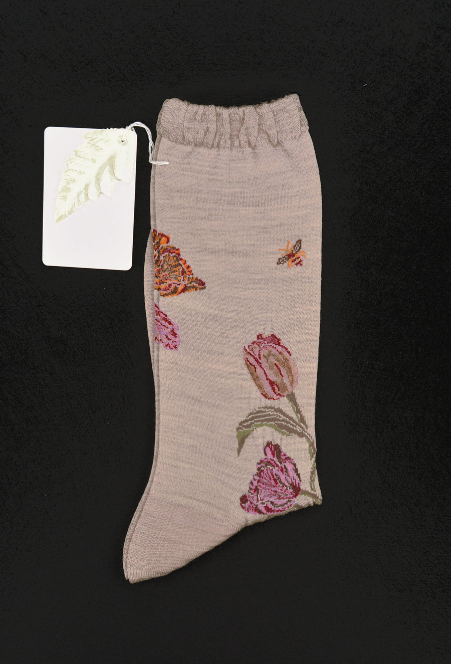 Antipast<p>bouquet tulip<p>wool crew sock<p>beige