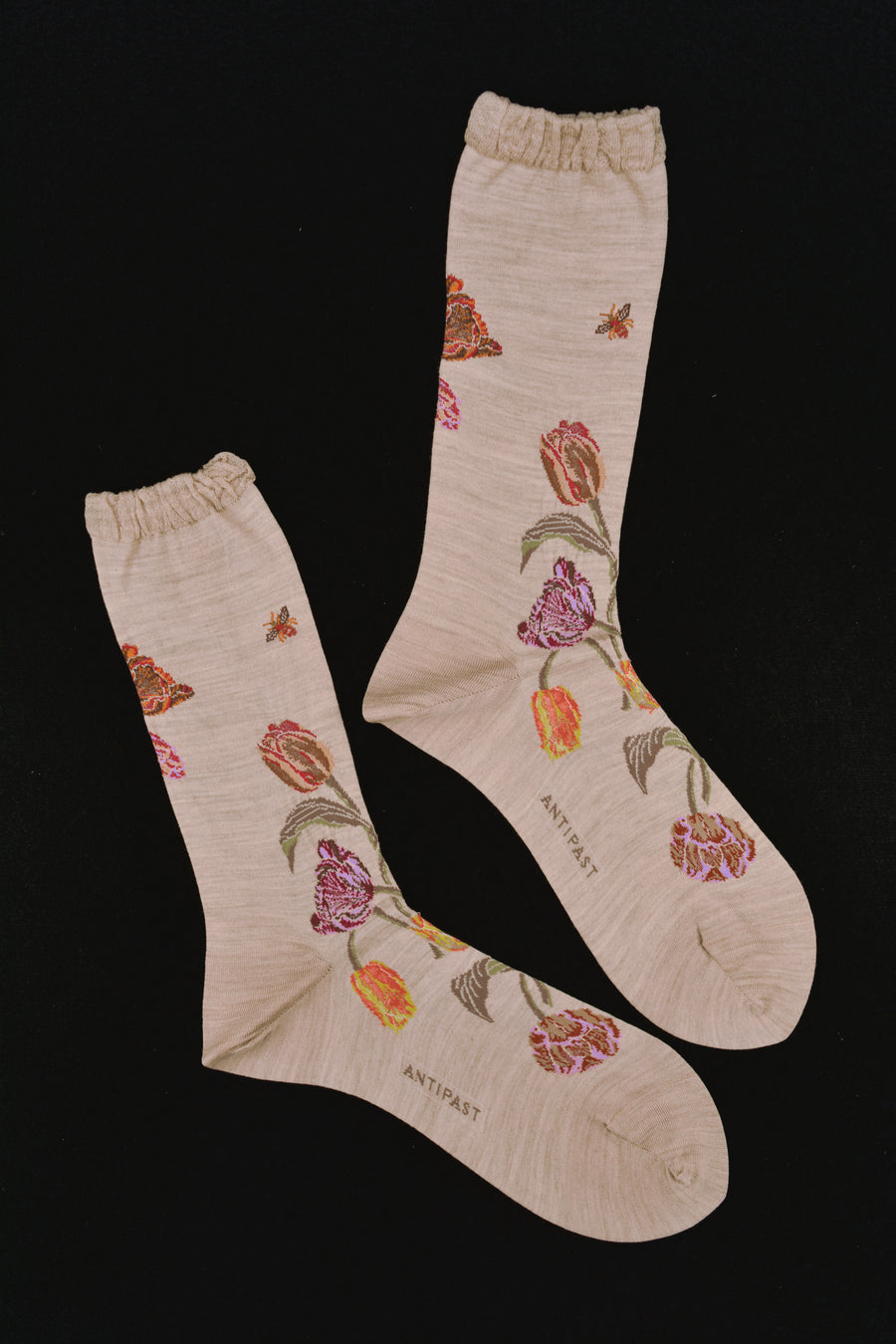 Antipast<p>bouquet tulip<p>wool crew sock<p>beige