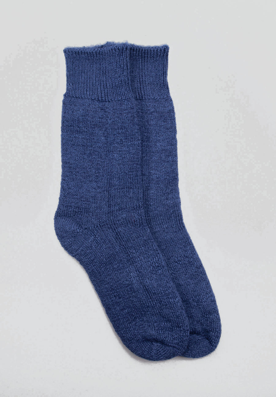 Mary Queen of Socks<p> Derbyshire walking<p> thick cosy mohair<p>blue/navy