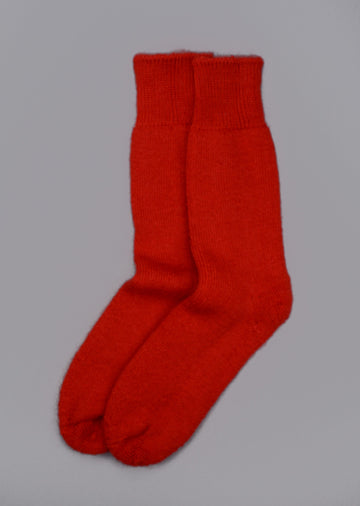 Mary Queen of Socks<p>  Derbyshire <p>thick cosy mohair<p> red