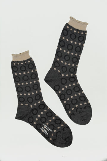 Antipast<p>ring ring<p>wool crew sock<p>charcoal