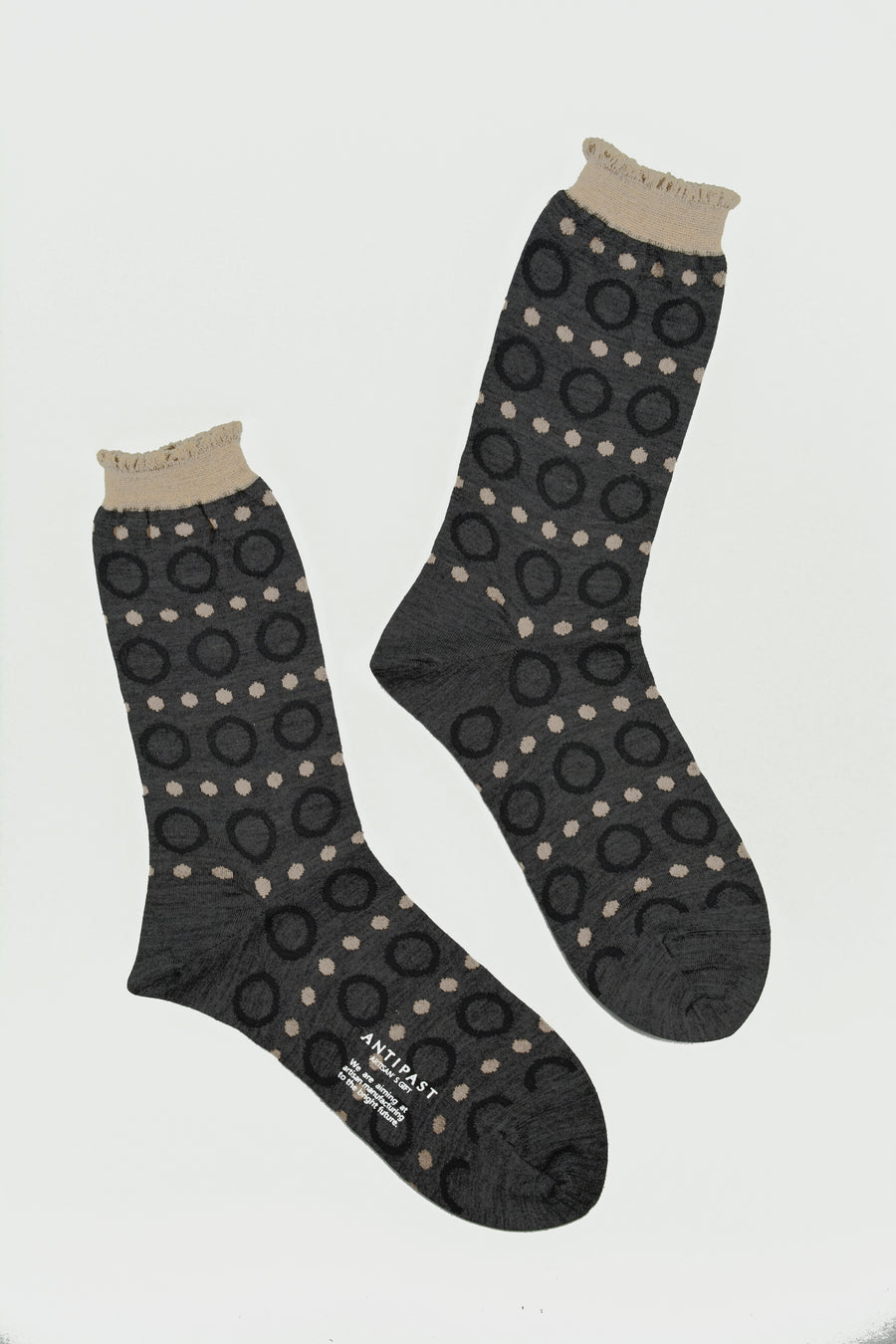 Antipast<p>ring ring<p>wool crew sock<p>charcoal