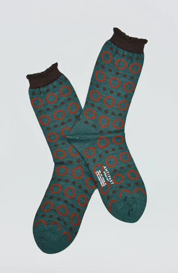 Antipast<p>ring ring<p>wool crew sock<p>green