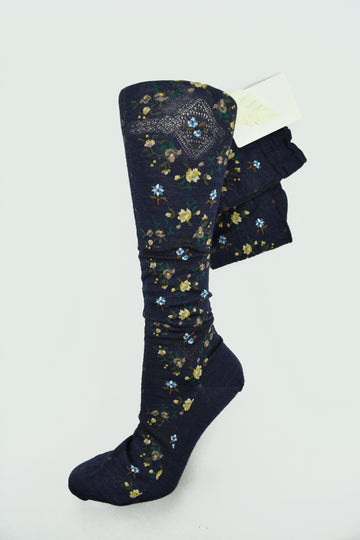 Antipast<p>rose wall<p>wool knee high sock<p>navy