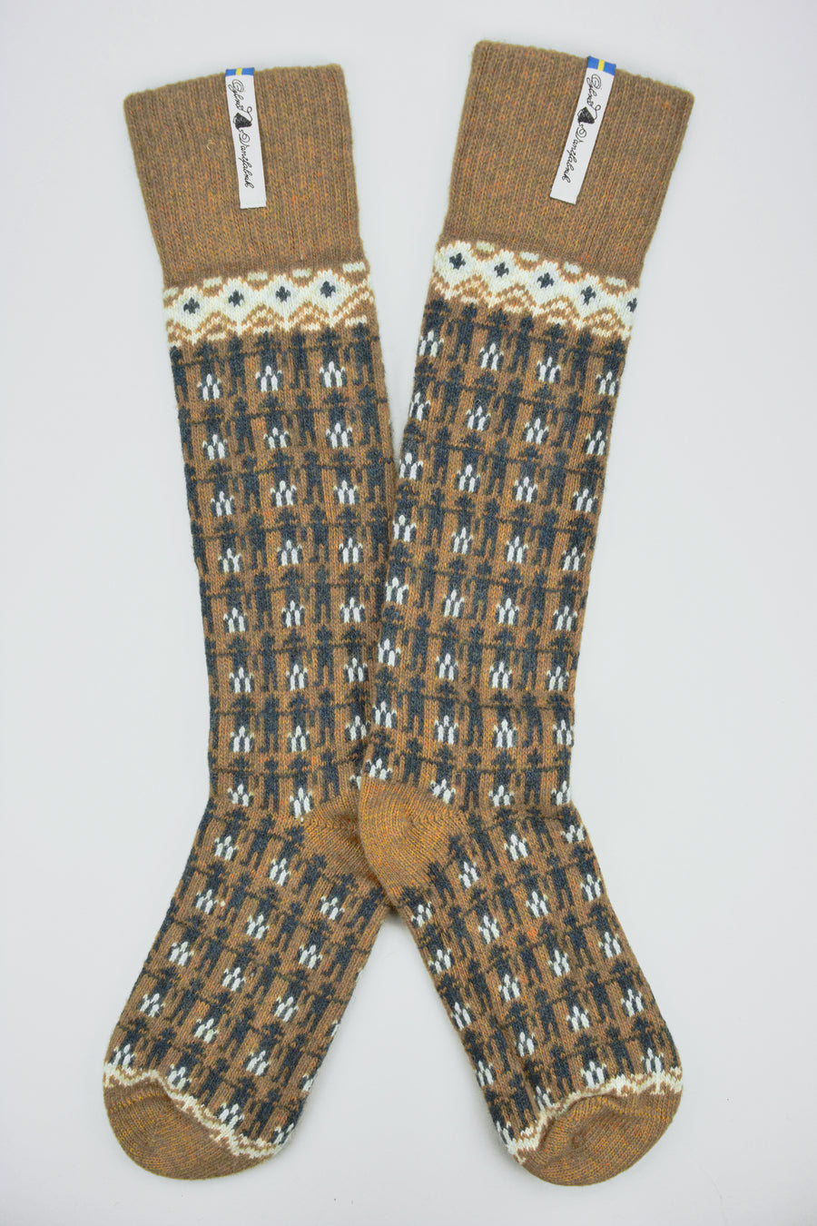 Ojbro<p>koren katarina<p>wool long sock<p>mustard