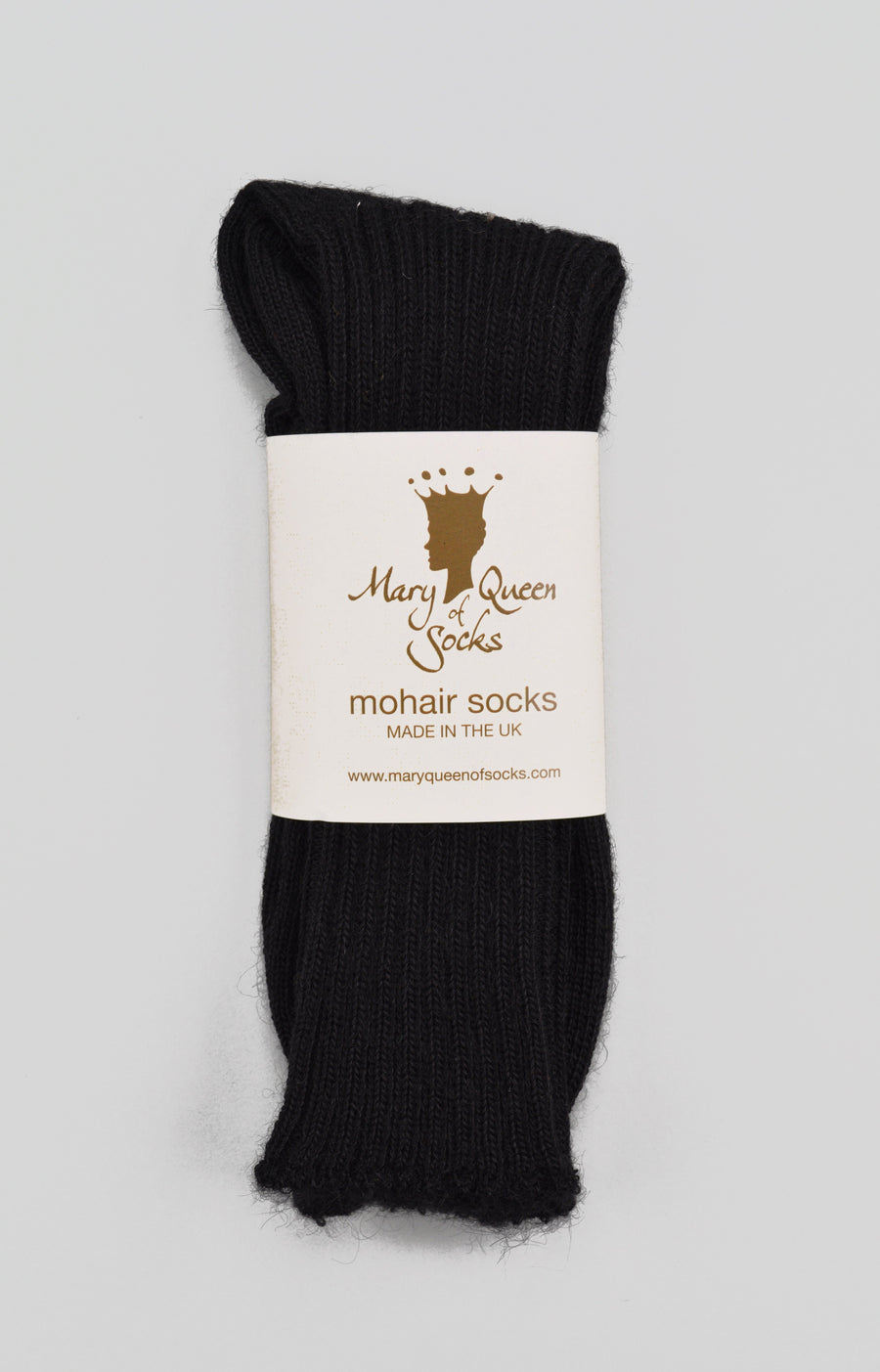 Mary Queen of Socks<p>Sussex loose top<p>mohair crew socks<p>black
