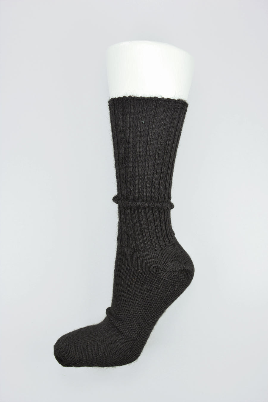 Mary Queen of Socks<p>Sussex loose top<p>mohair crew socks<p>black