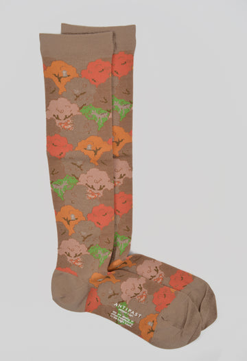 Antipast<p>lush forest<p>cotton knee high compression sock<p>beige