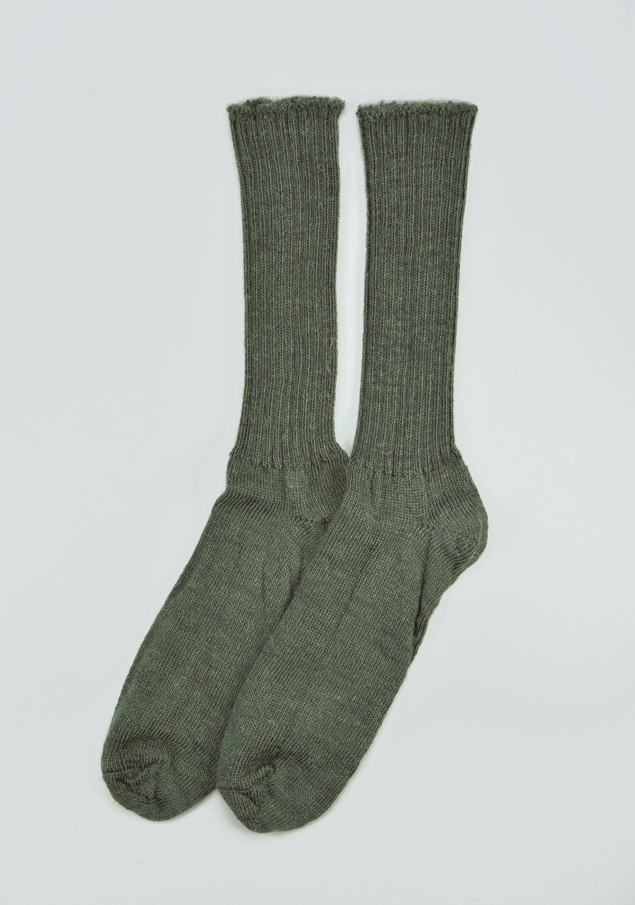 Mary Queen of Socks<p>Sussex loose top<p>mohair crew socks<p>green