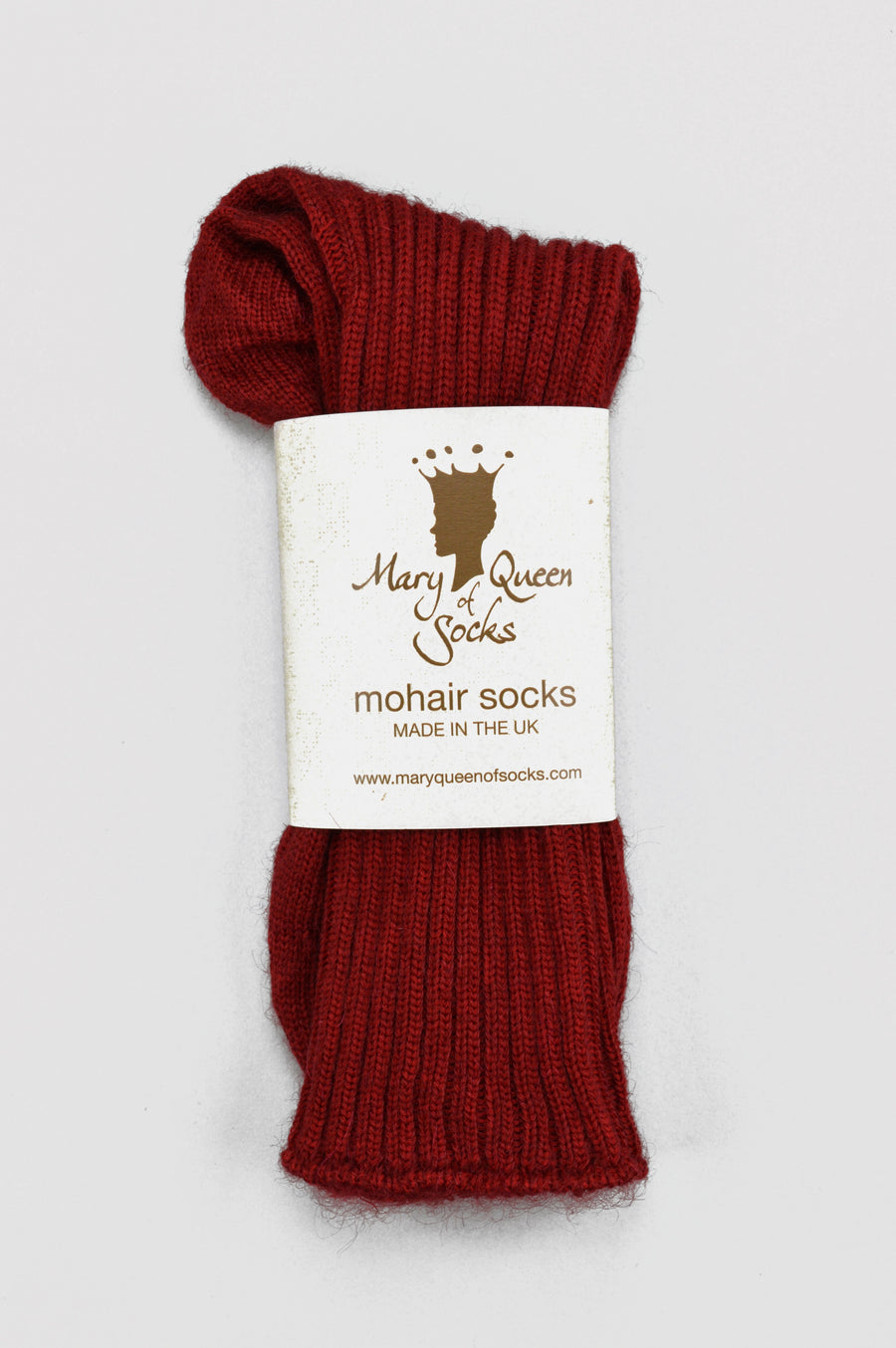 Mary Queen of Socks<p>Sussex loose top<p>mohair crew socks<p>wine