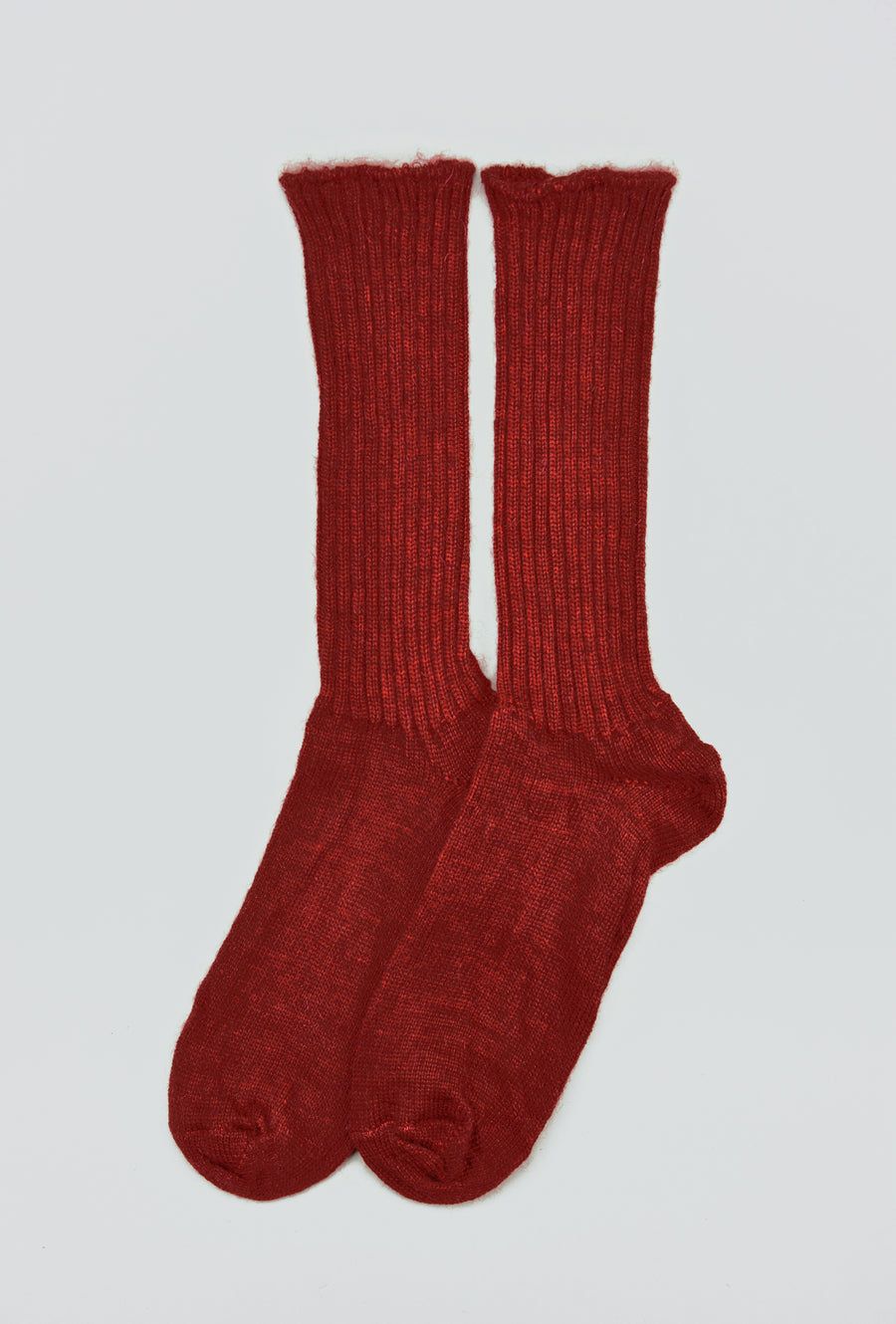 Mary Queen of Socks<p>Sussex loose top<p>mohair crew socks<p>wine