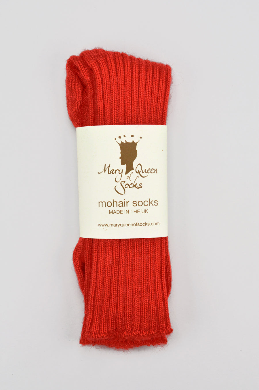 Mary Queen of Socks<p>Sussex loose top<p>mohair crew socks<p>red