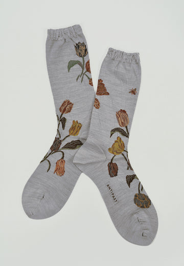 Antipast<p>bouquet tulip<p>wool crew sock<p>grey