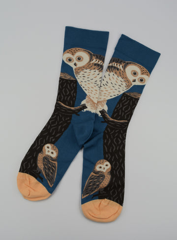 Bonne Maison<p>owl abyss<p>cotton crew socks
