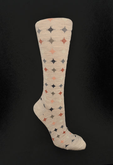Antipast<p>big circle<p>wool knee high compression sock<p>beige