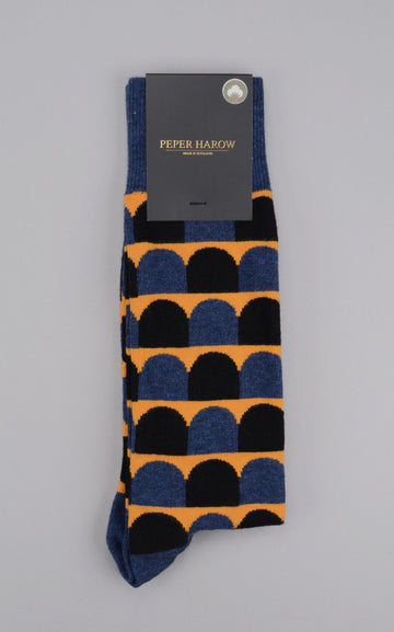 Peper Harow<p>ouse<p>men's cotton crew socks<p>navy