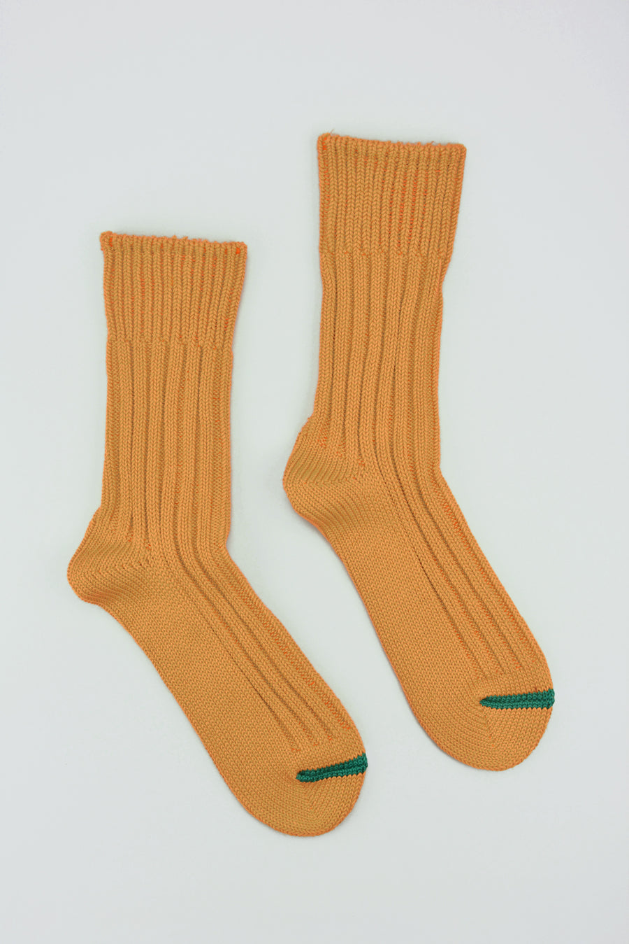 ROTOTO<p>chunky rib cotton crew sock<p>orange peel