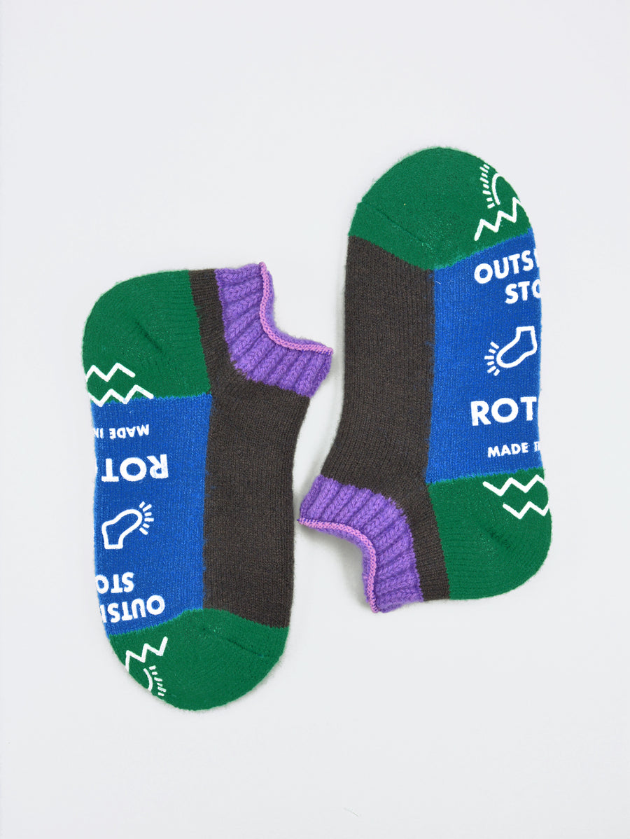 ROTOTO<p> pile slipper socks <p>wool mix<p>multi colour
