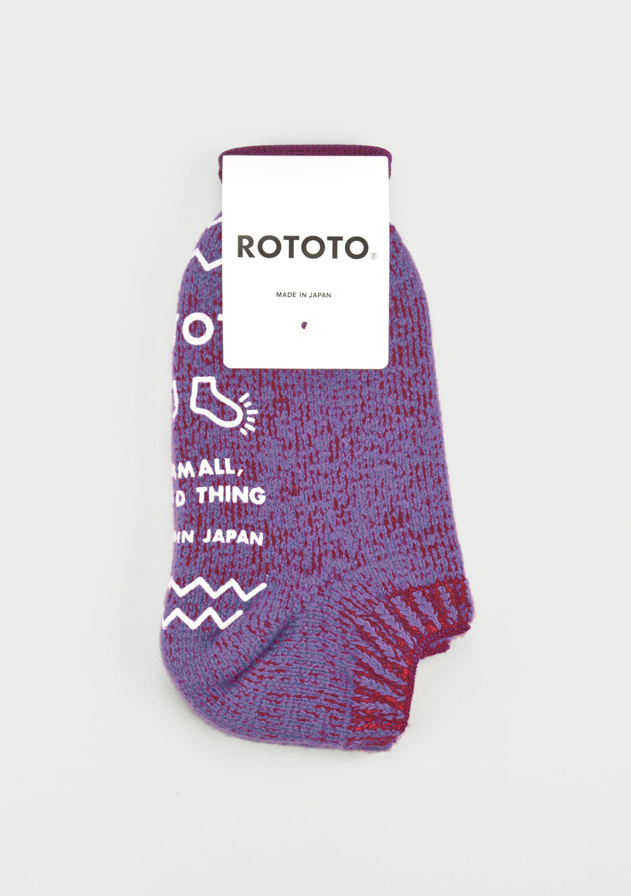 ROTOTO<p> pile slipper socks <p>wool mix<p>dark pink/light purple