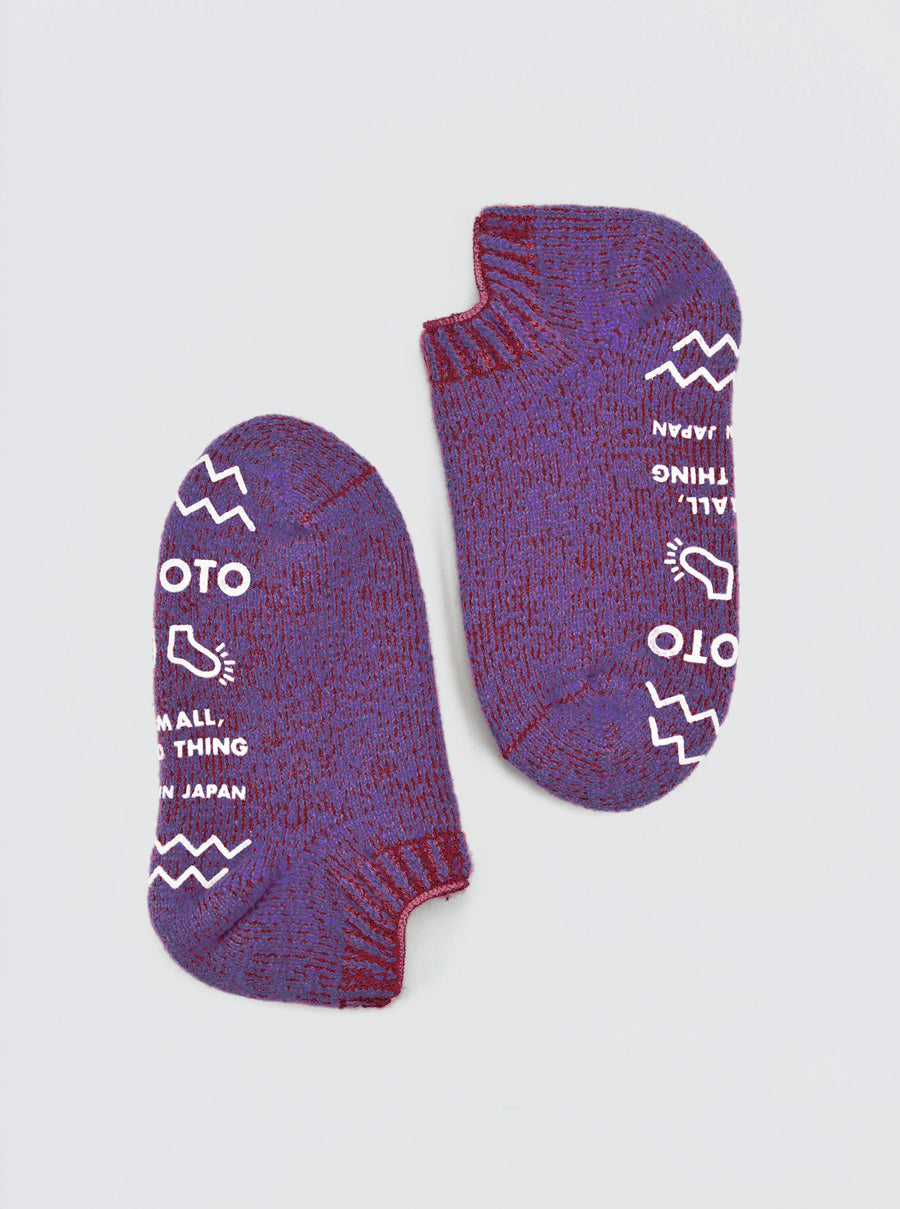 ROTOTO<p> pile slipper socks <p>wool mix<p>dark pink/light purple