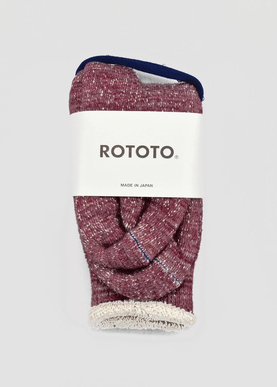 ROTOTO<p> double face crew socks<p>organic cotton + merino wool<p>grape