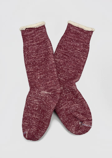 ROTOTO<p> double face crew socks<p>organic cotton + merino wool<p>grape