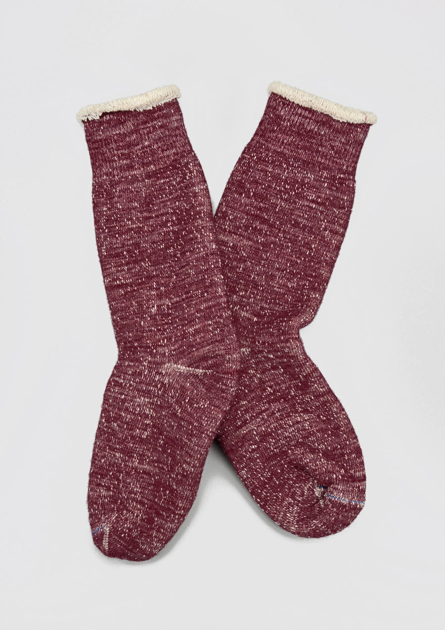 ROTOTO<p> double face crew socks<p>organic cotton + merino wool<p>grape